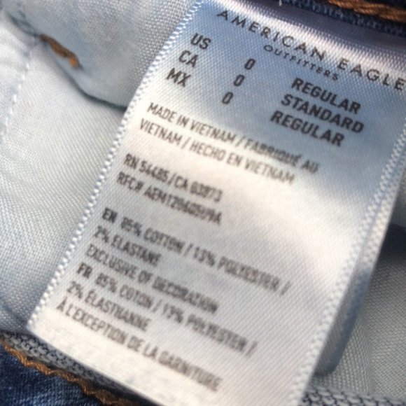 VINTAGE AMERICAN EAGLE HI-RISE JEGGINGS 0/25x27 🇲🇦 - Picture 7 of 10